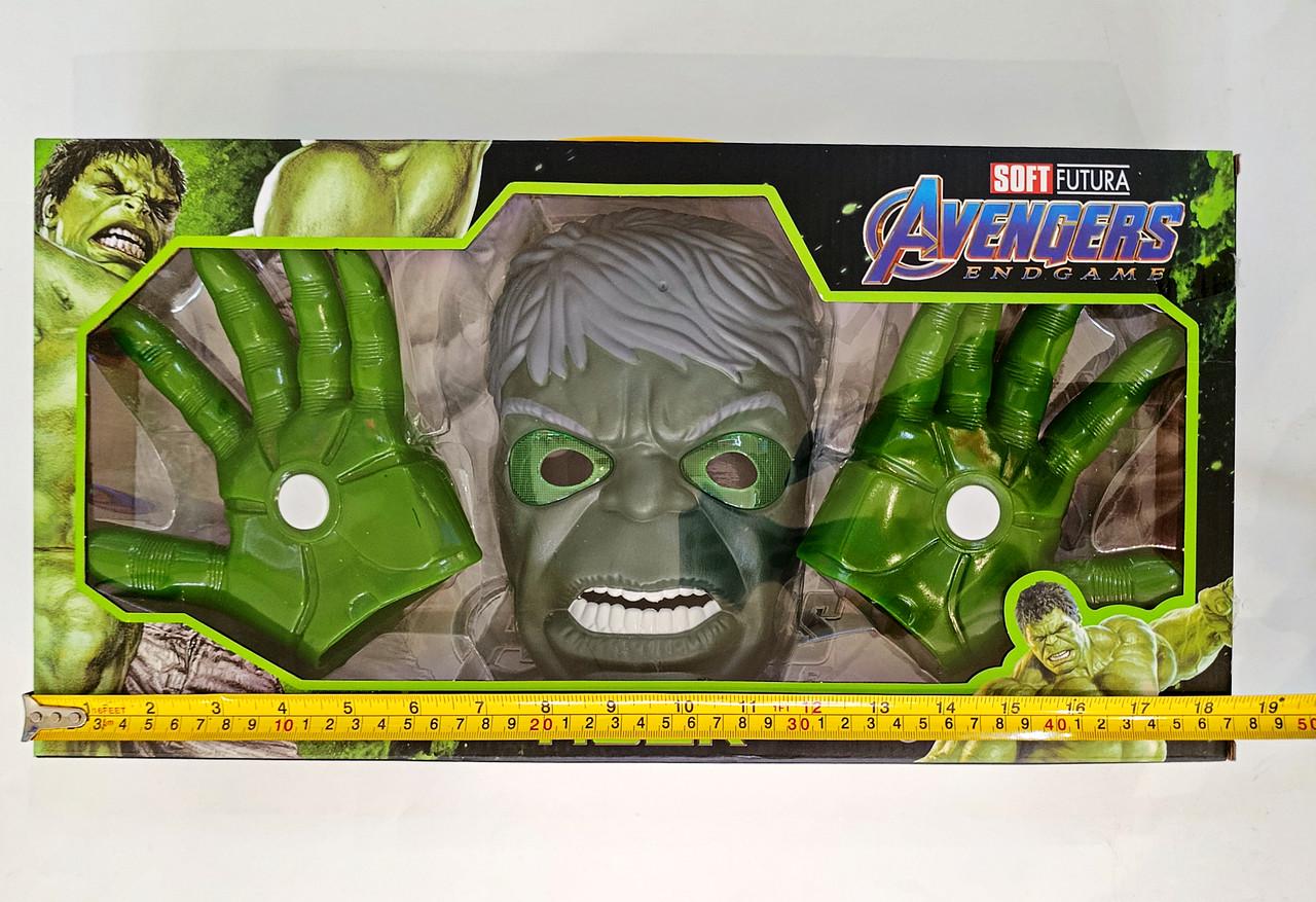 Набор Халка маска и перчатки 47х24х7 см - фото 2 Набор Халка маска и перчатки 47х24х7 см - фото 2