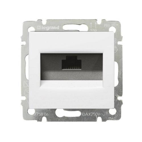 Розетка комп'ютерна одинарна Legrand Valena cat.6 Білий (774246)