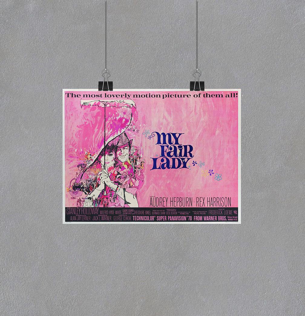 Постер Моя прекрасная леди 1964 г. Режиссёр Джордж Кьюкор, художник Боб Пик формат А-4 (Afisha2057005_Poster)