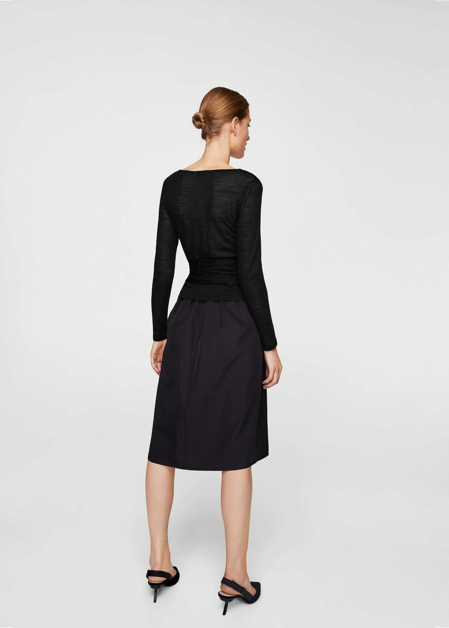 Блузка Mango S Черный (2000000833941) - фото 3 Блузка Mango S Черный (2000000833941) - фото 3