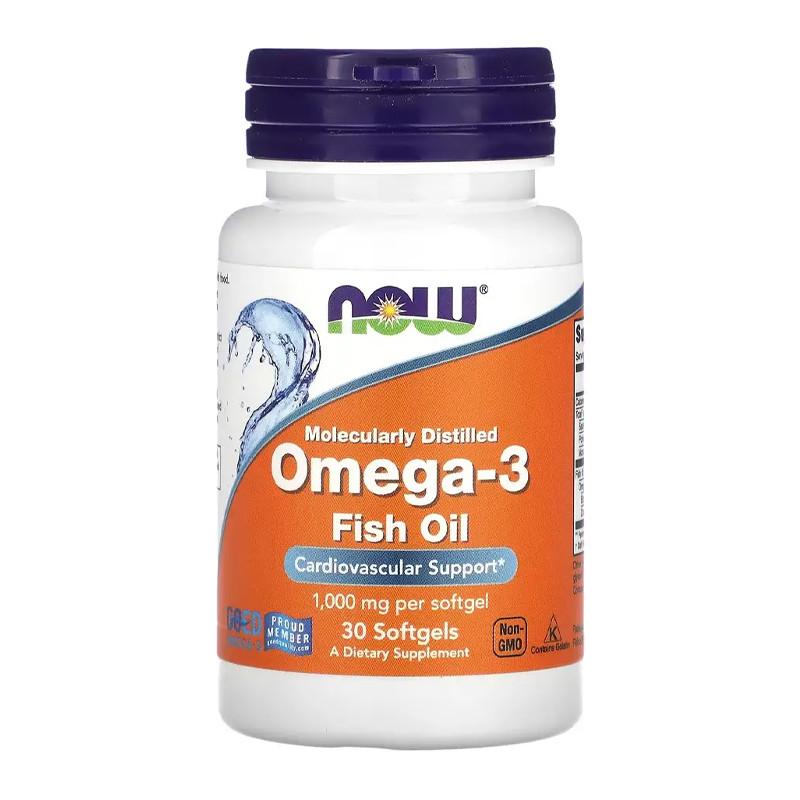 Рыбий жир NOW Omega-3 30 капс. (08801-01)