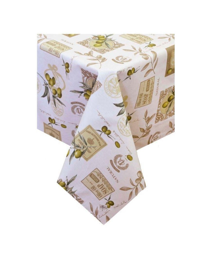 Скатерть водоотталкивающая Simfoni 140x140 Оливка