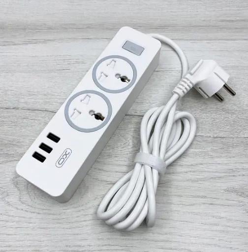 Подовжувач мережевий XO WL04 3USB 1,8 м Білий (1905395186) - фото 5 Подовжувач мережевий XO WL04 3USB 1,8 м Білий (1905395186) - фото 5