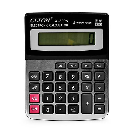 Калькулятор настільний Clton CL-800A 8-розрядний Black/Silver (15428593)