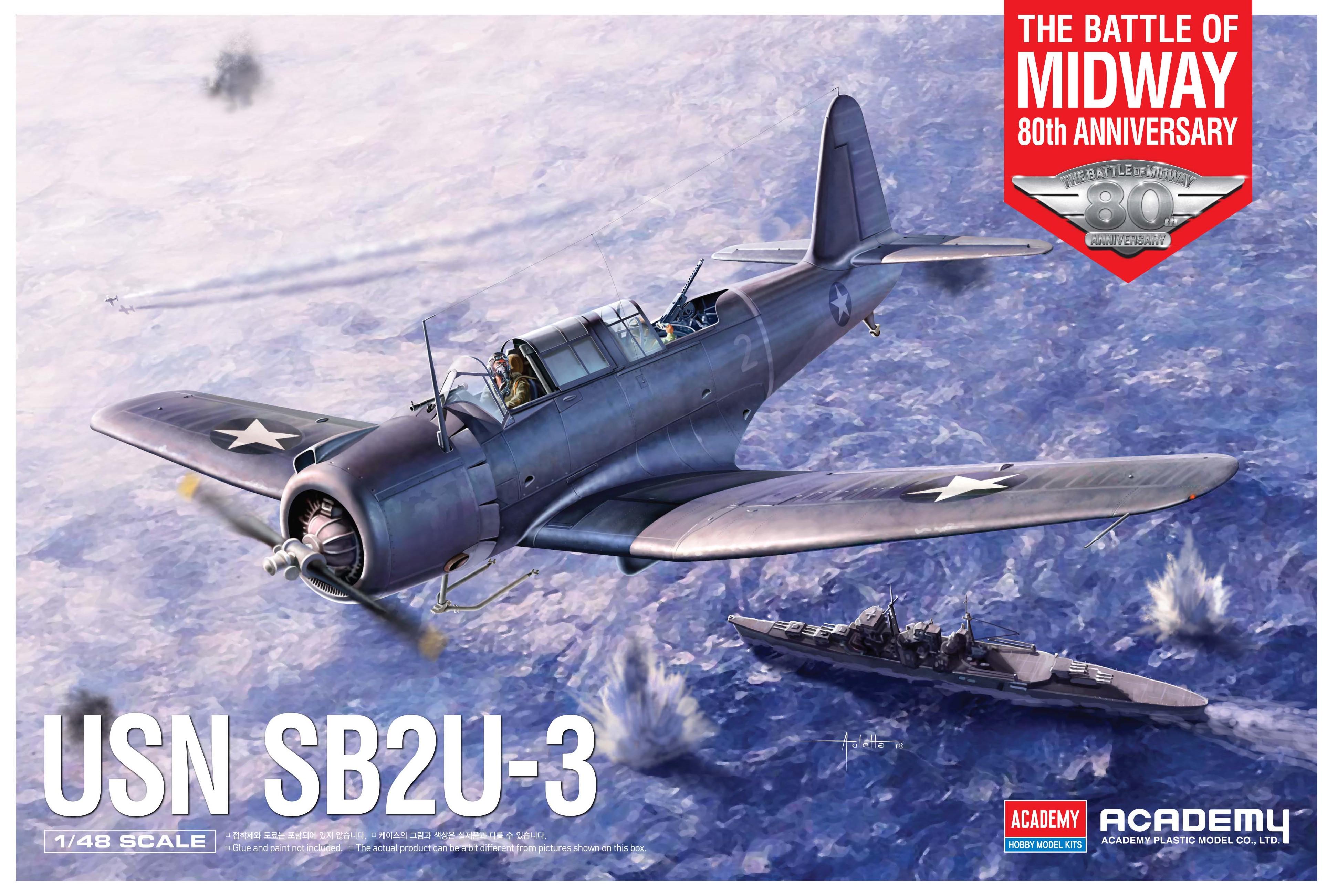 Сборная модель Academy USN SB2U-3 The Battle of Midway 80th Anniversary 1:48 (12350)
