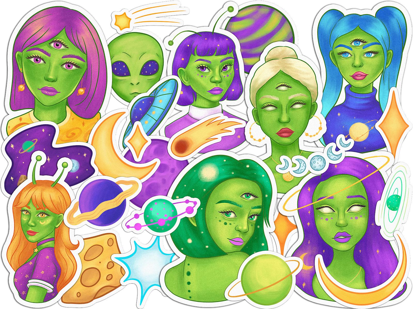 Набор стикеров Lex Altern Три глаза виниловые 25 шт. - фото 2 Набор стикеров Lex Altern Три глаза виниловые 25 шт. - фото 2