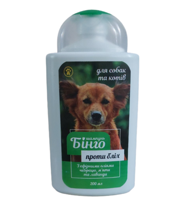 Шампунь Бінго від бліх для собак і котів 200 мл (00000001719)