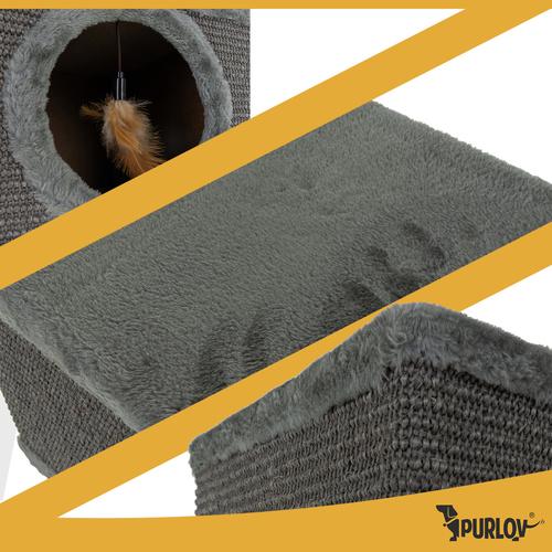 Домик для кошек Purlov 26215 с лежанкой из плюша и подвесной игрушкой - фото 13 Домик для кошек Purlov 26215 с лежанкой из плюша и подвесной игрушкой - фото 13