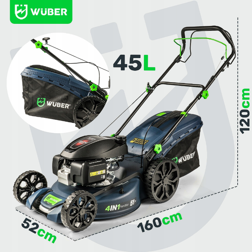 Газонокосарка бензинова Wuber 5,7 к. с. 70 л 51 см (W09104) - фото 5 Газонокосарка бензинова Wuber 5,7 к. с. 70 л 51 см (W09104) - фото 5