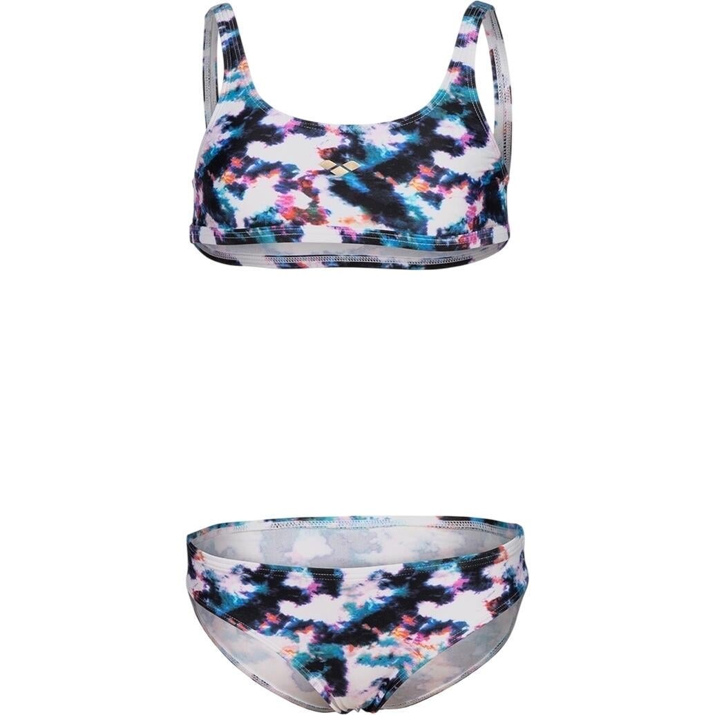 Купальник детский Arena TIE AND DYE BIKINI TOP 116 см Бело-сине-розовый (006206-500)