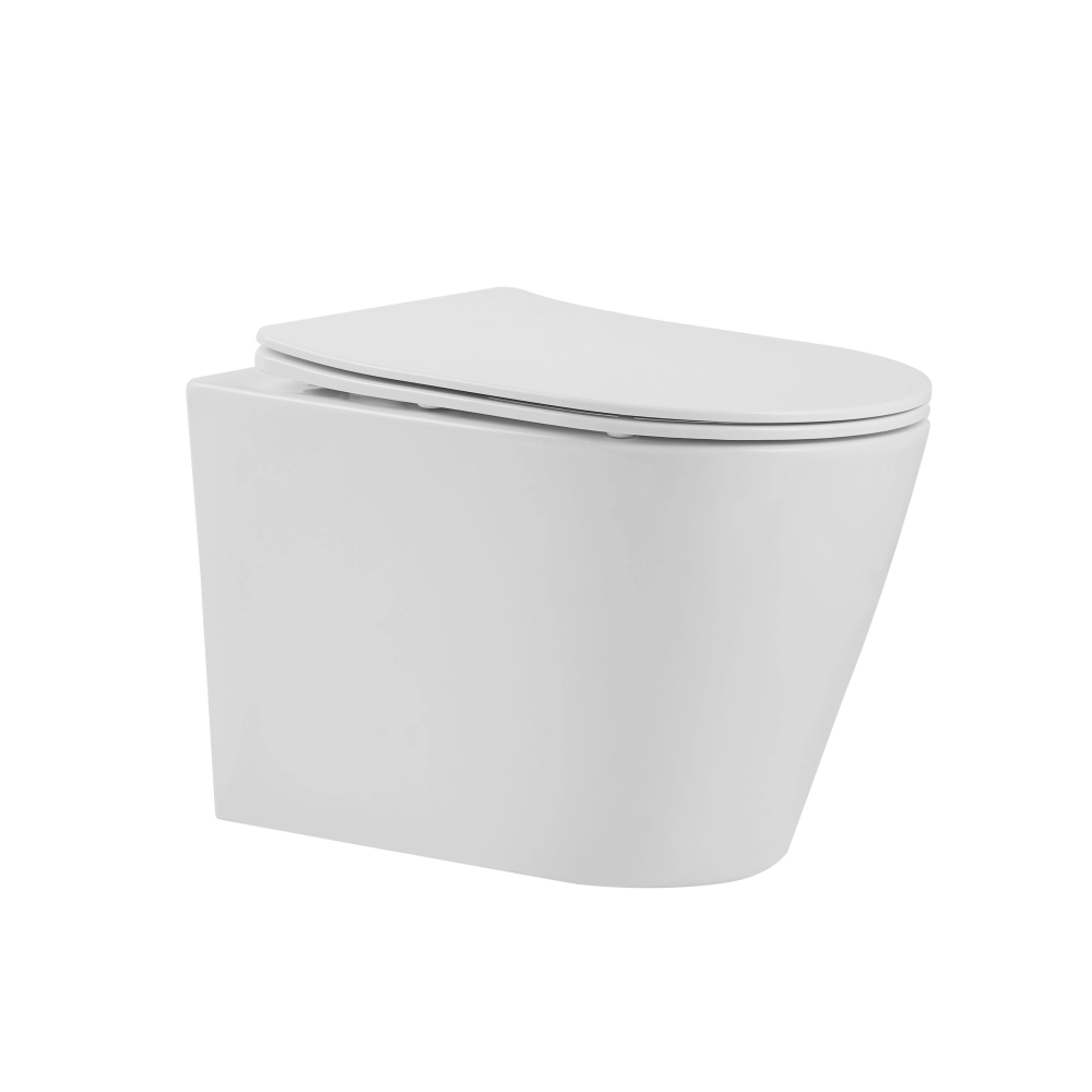Унитаз подвесной Qtap Scorpio Rimless с сиденьем Slim Duroplast/Soft-close/Quick relase 515x355x365 мм White (10947836)