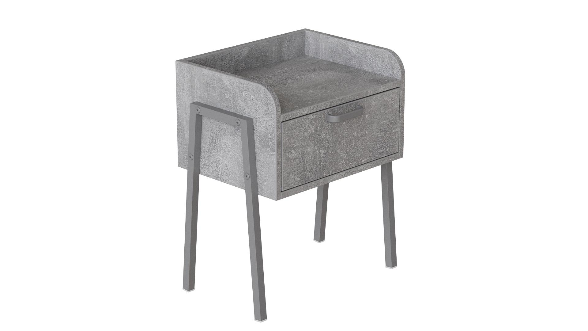 Тумба модульная Ferrum-decor Бетти металл/ДСП 16 мм 540x450x320 мм Серый/Бетон (FRD-103003)