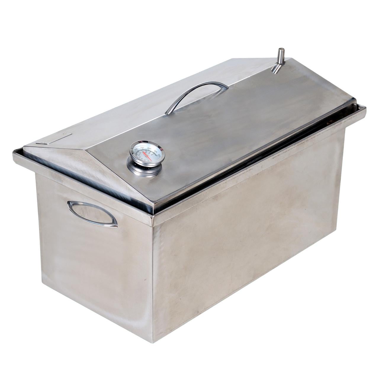 Коптильня горячего копчения 1,5 мм 520х310х280 мм нержавейка + термометр