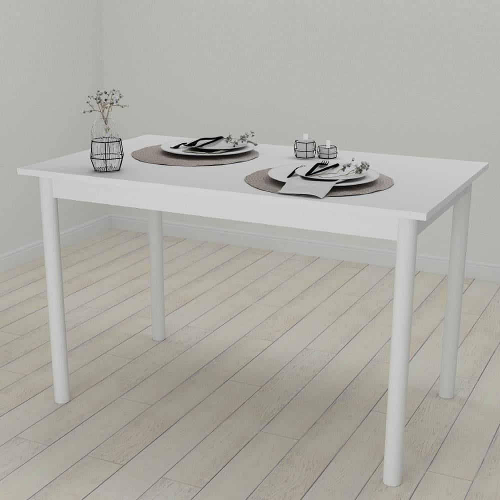 Стол кухонный Ferrum-decor Бенита 75x120x60 см Белый ДСП 16 мм Белый (FRD-106266)