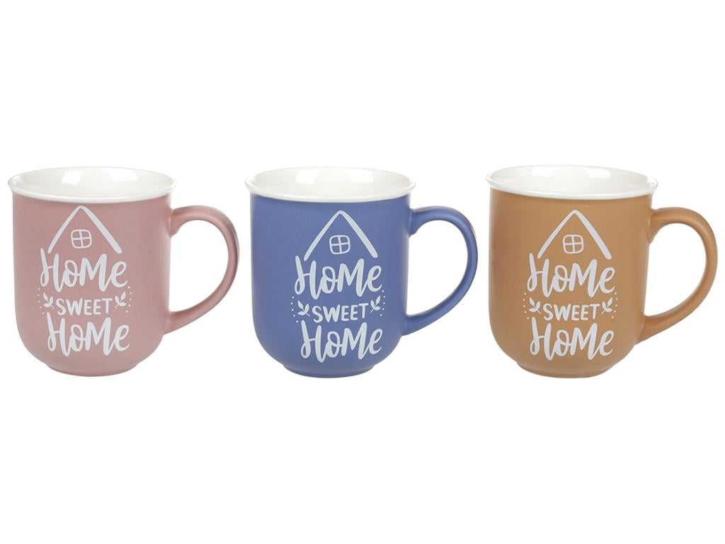 Чашка Милый дом 350 мл микс трех цветов набор 3 шт. (BDI-920-108)