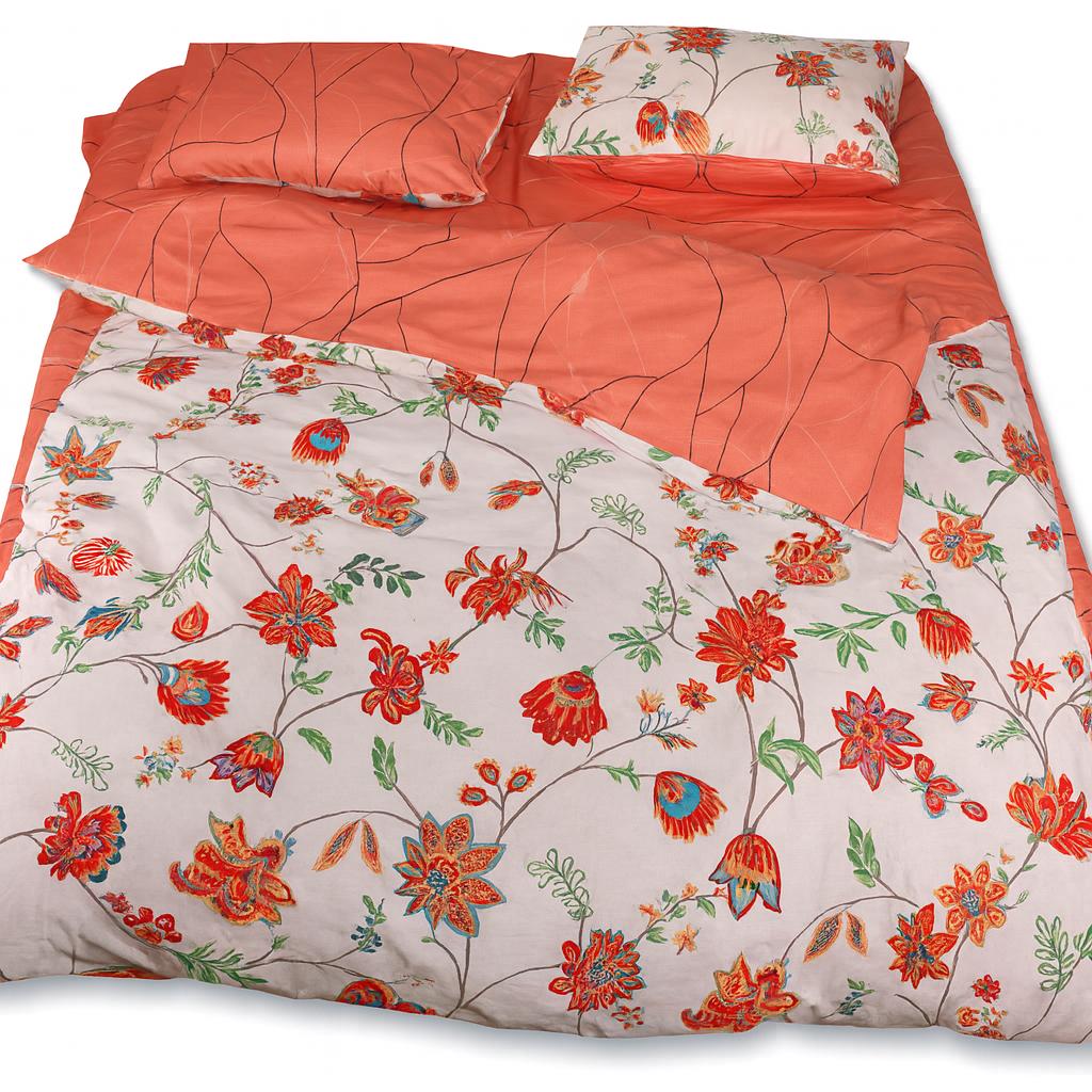 Комплект постільної білизни PaniPava Пелюстки Вогню бязь 155х215 см (10100569)