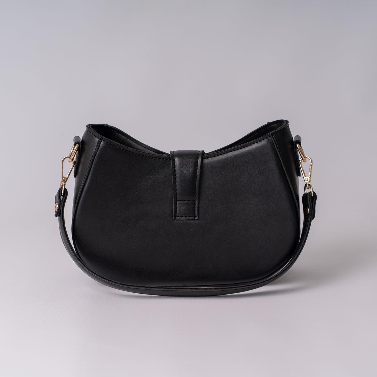 Сумка женская багет XENIA № 50-24 из эко-кожи Черный - фото 3