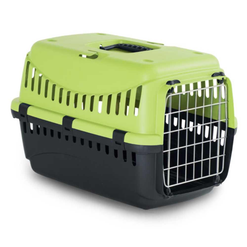 Переноска для тварин Bergamo Gipsy 1 Small металеві дверцята 46x31x32 см Зелений