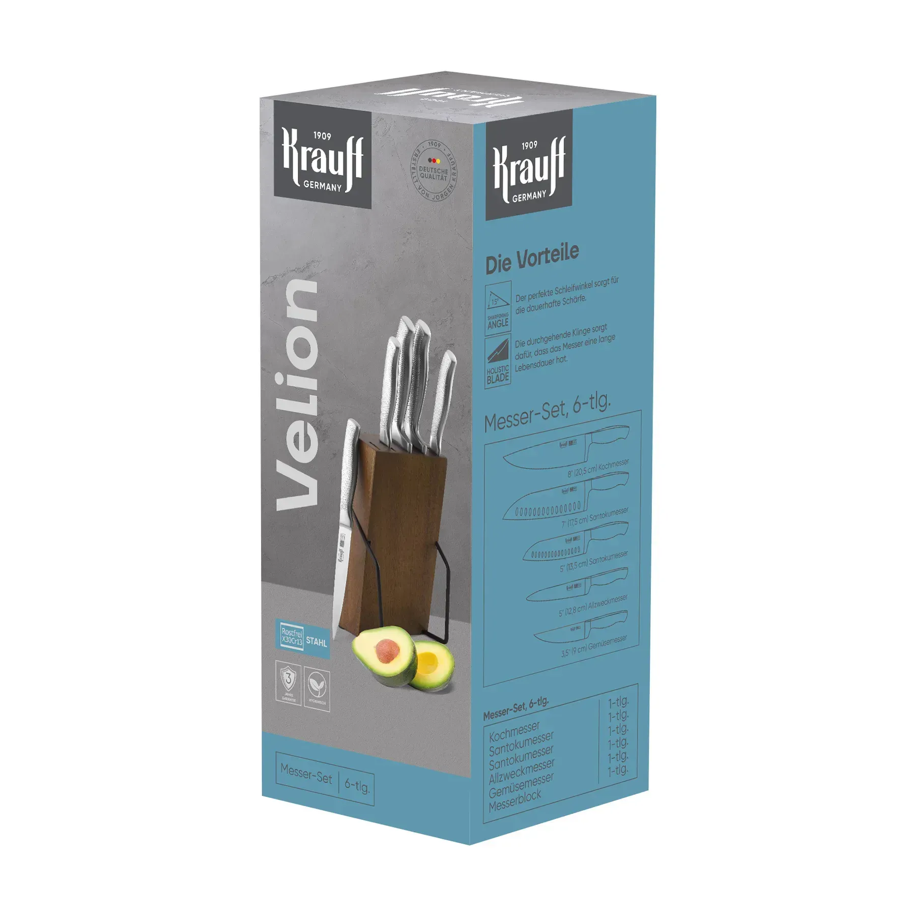 Набір ножів Velion Krauff з кухонною дошкою 5 шт. (55-333-561) - фото 13 Набір ножів Velion Krauff з кухонною дошкою 5 шт. (55-333-561) - фото 13