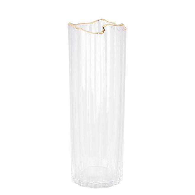 Ваза стеклянная Flora Гэтсби 29 см Прозрачный (33409)