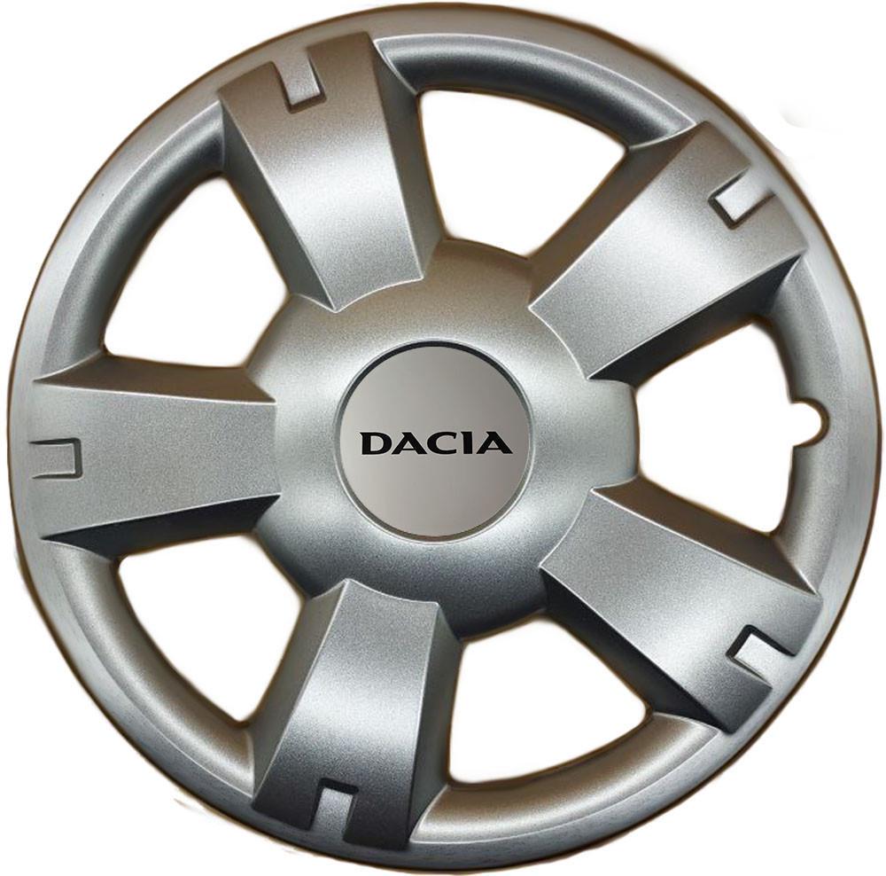 Колпаки SJS 201 с логотипом Dacia 4 шт. R14 Серебряный (2654556193)