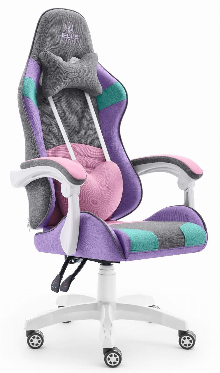 Крісло комп'ютерне Hell's Rainbow тканина Violet/Mint (2616427394) - фото 2 Крісло комп'ютерне Hell's Rainbow тканина Violet/Mint (2616427394) - фото 2
