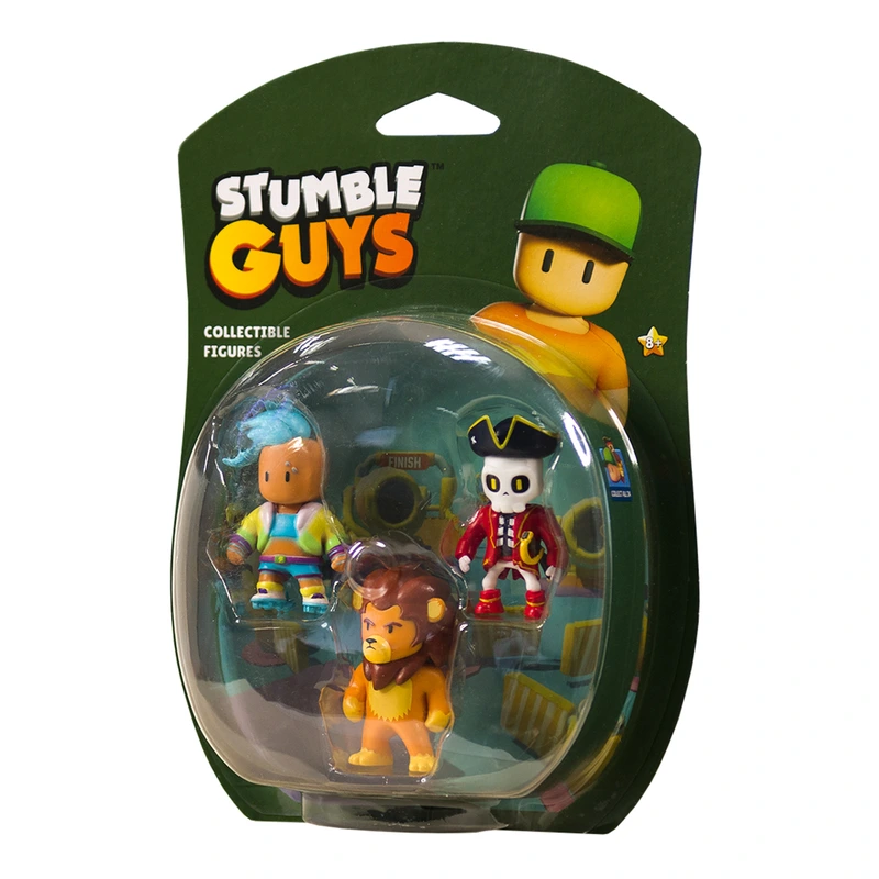 Набір колекційних фігурок STUMBLE GUYS ВЕЛОЦИТ ЛЕОНІДАС КАПІТАН НОХАРТ 3 фігурки 6 см