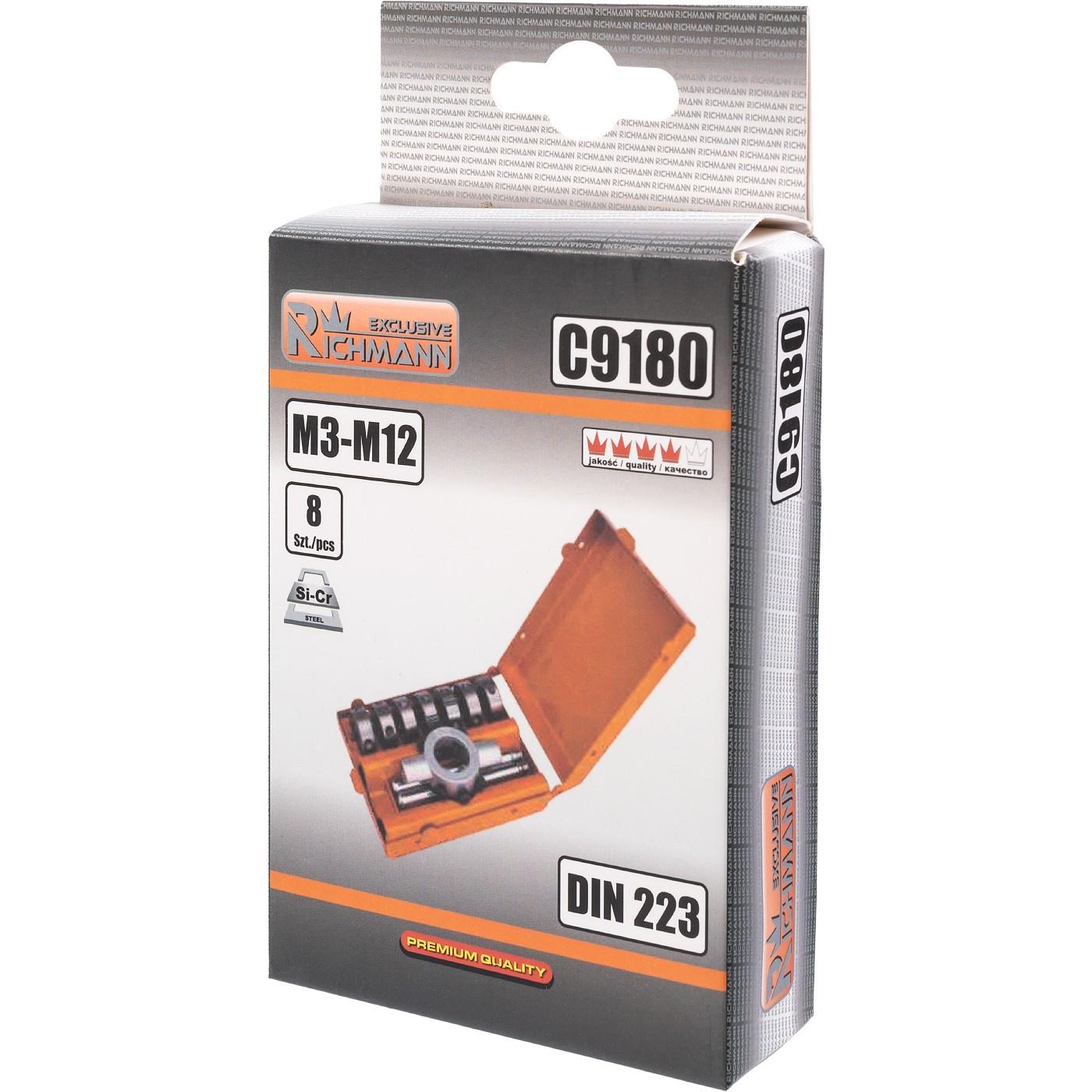 Набор плашек Richmann М 3-М 12 8 шт. (C9180) - фото 4 Набор плашек Richmann М 3-М 12 8 шт. (C9180) - фото 4