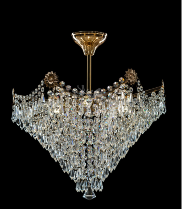 Хрустальная люстра L8431A/6 FGD-WT Белый/Золото (AN000429)