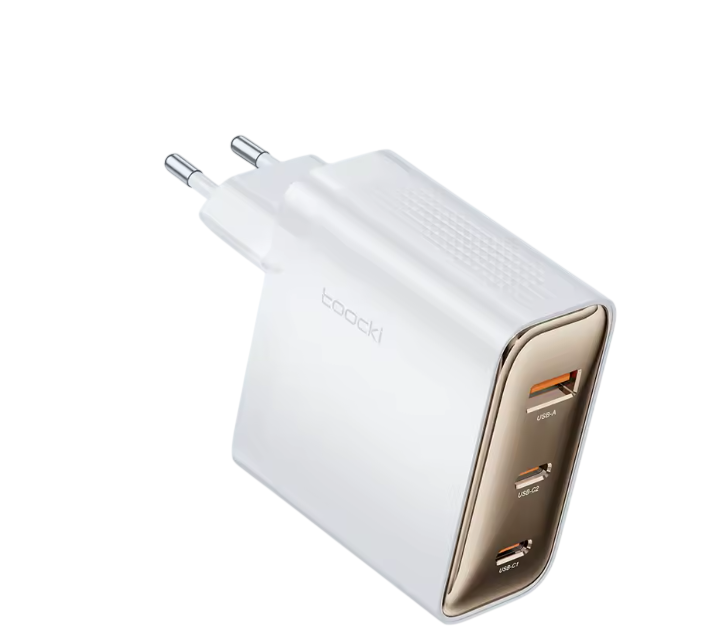 Сетевое зарядное устройство Toocki GAN 100W 2 Type-C + 1 USB White