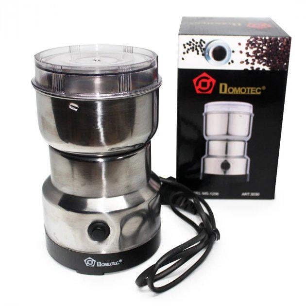 Электрическая кофемолка Domotec MS-1206 Серебристый (KA 1029) Электрическая кофемолка Domotec MS-1206 Серебристый (KA 1029)
