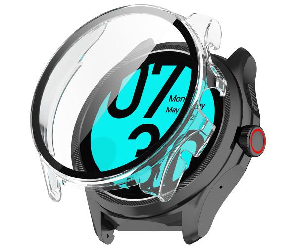 Чехол с защитным стеклом Protective Cover with Glass для Mobvoi TicWatch Pro 5 Прозрачный