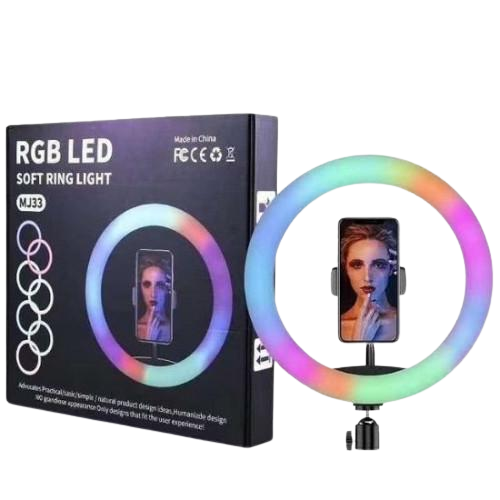 Лампа кольцевая MJ33 RGB 33 см Разноцветный (1388197783)