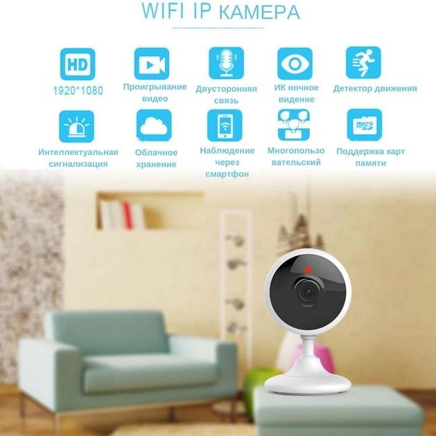 Видеоняня SMARTEYE Wi-Fi 1920x1080 HD с ночным видением и датчиком движения (15005342) - фото 6