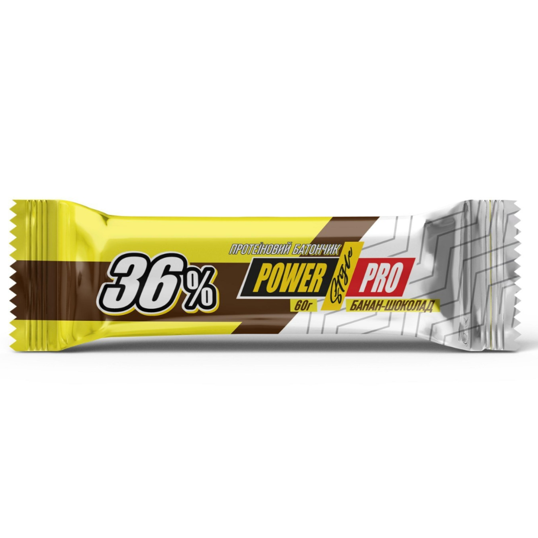 Протеиновые батончики Power Pro 36% 60 г Банан и шоколад 20шт. (1906531424)