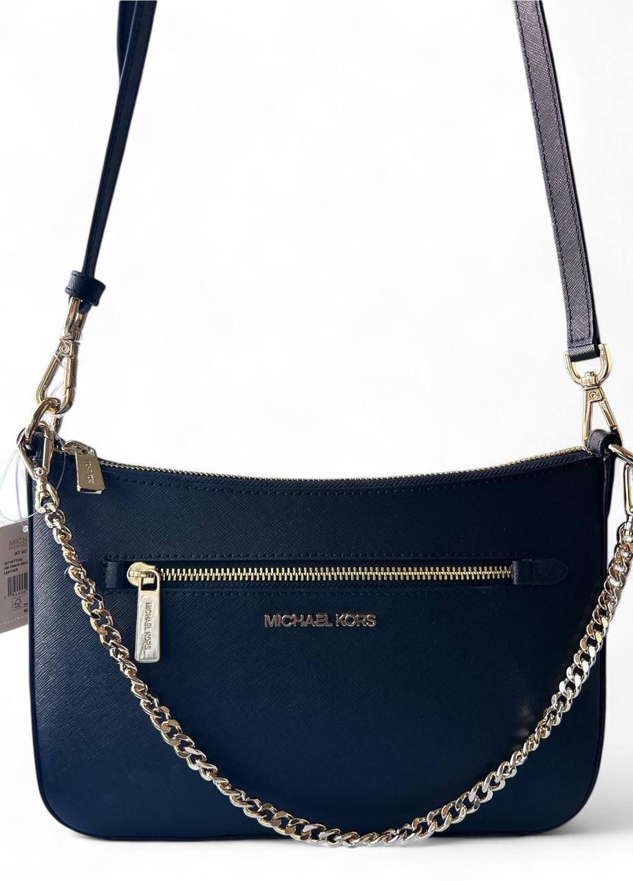 Женская сумка Michael Kors Jet Set Item 35T1GTTC5L SM Chain Shldr XBody Leather Черный (2763041318)
