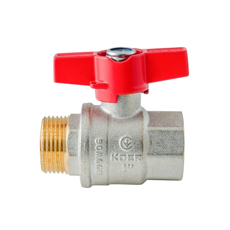 Кран шаровой ГШМ Koer Extreme KE.218-25 1" FM ручка бабочка Красный (KR5761)