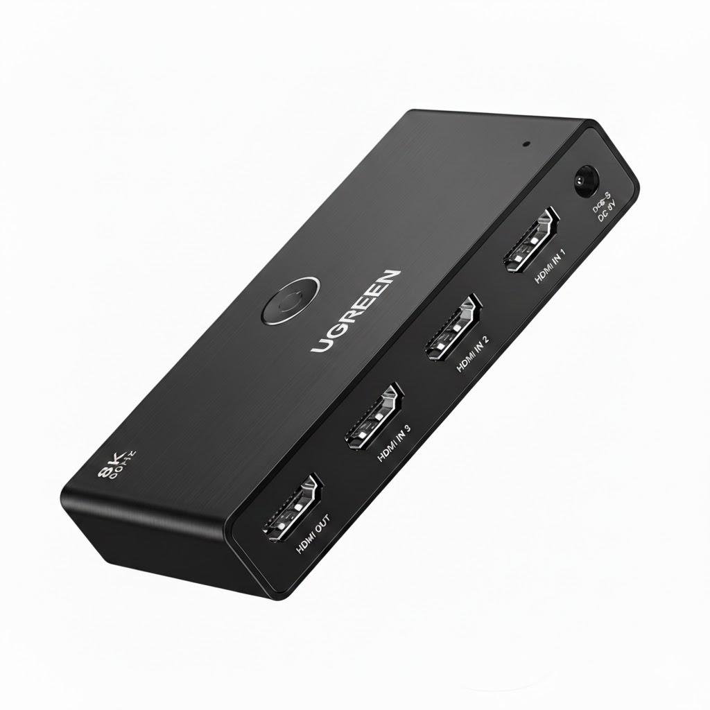 Комутатор Ugreen HDMI 2.1 Switch 3in1 Out 8K@60Hz/4K@144Hz Black (CM624) Комутатор Ugreen HDMI 2.1 Switch 3in1 Out 8K@60Hz/4K@144Hz Black (CM624)