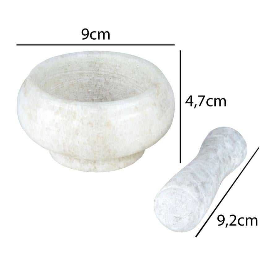 Ступка с пестиком натуральный камень 9x4,7 см Белый (26048) - фото 3 Ступка с пестиком натуральный камень 9x4,7 см Белый (26048) - фото 3