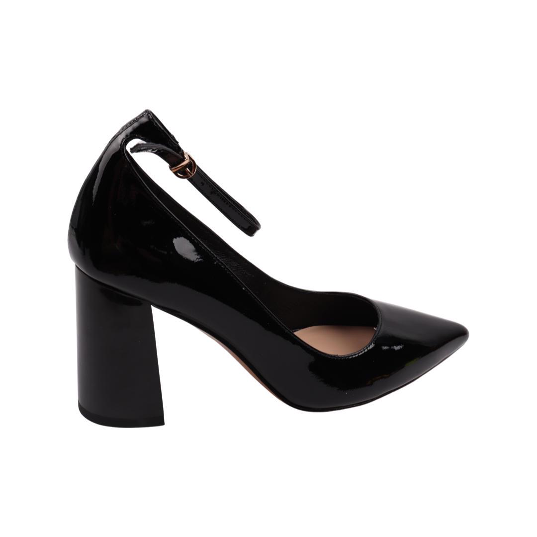 Туфли женские Angelo Vani из лаковая кожи р. 39 Черный (186-22DT)