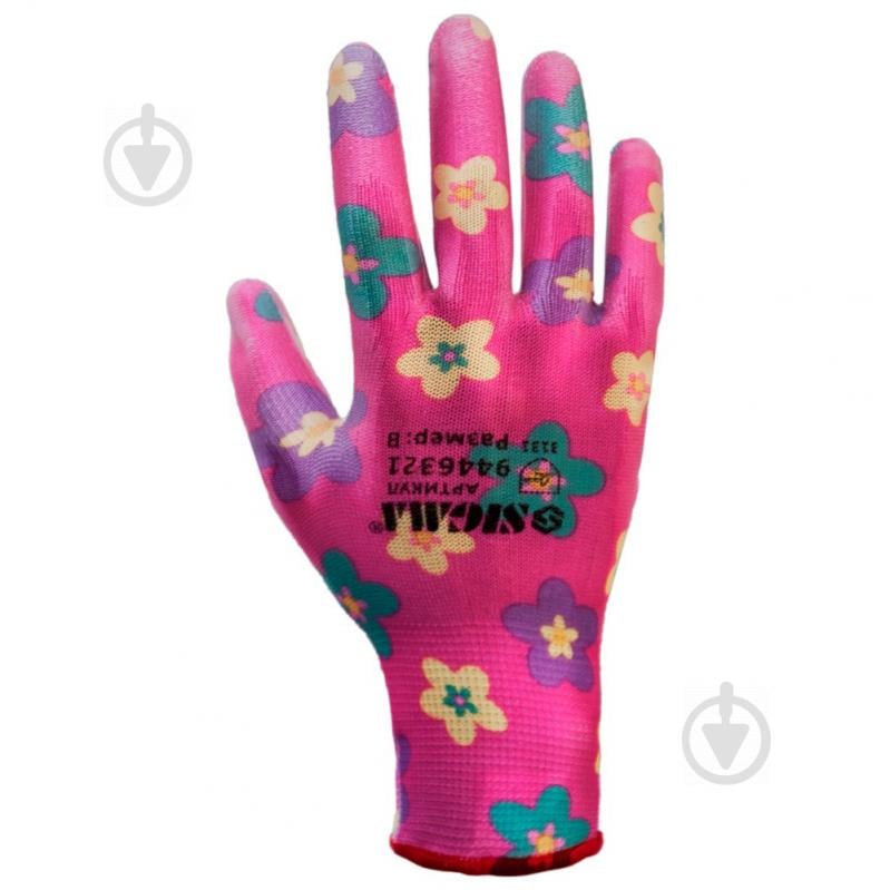 Перчатки с ПУ покрытием (красные манжет) SIGMA (9446321) - фото 2