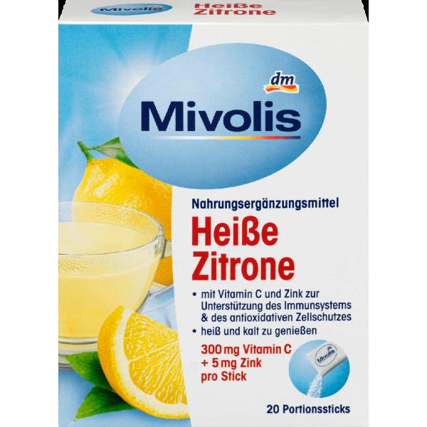 Горячий напиток для профилактики простуд и укрепления иммунитета Mivolis Vitamin C & Zink 20 шт.