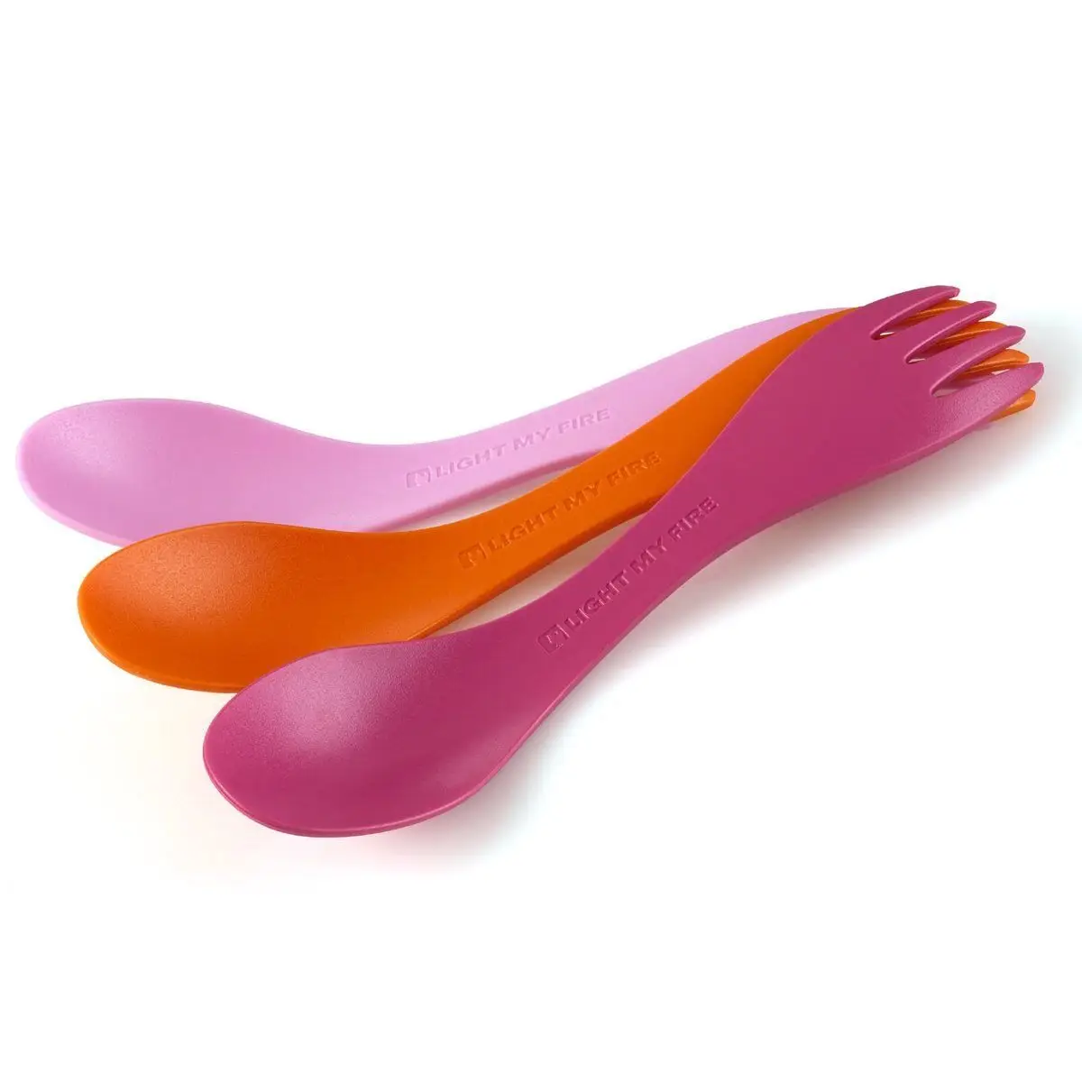 ᐉ Ложка-вилка детская Light My Fire Spork Little 3 шт. Fuchsia/Orange/Pink  (LMF-41294114) • Купить в Киеве, Украине • Лучшая цена в Эпицентр