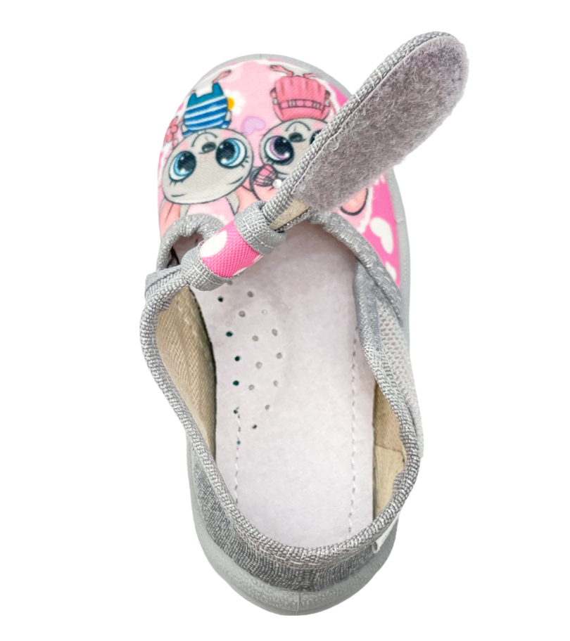 Тапочки для дівчаток Waldi 278-173/26 на липучках р. 26 Сірий - фото 4