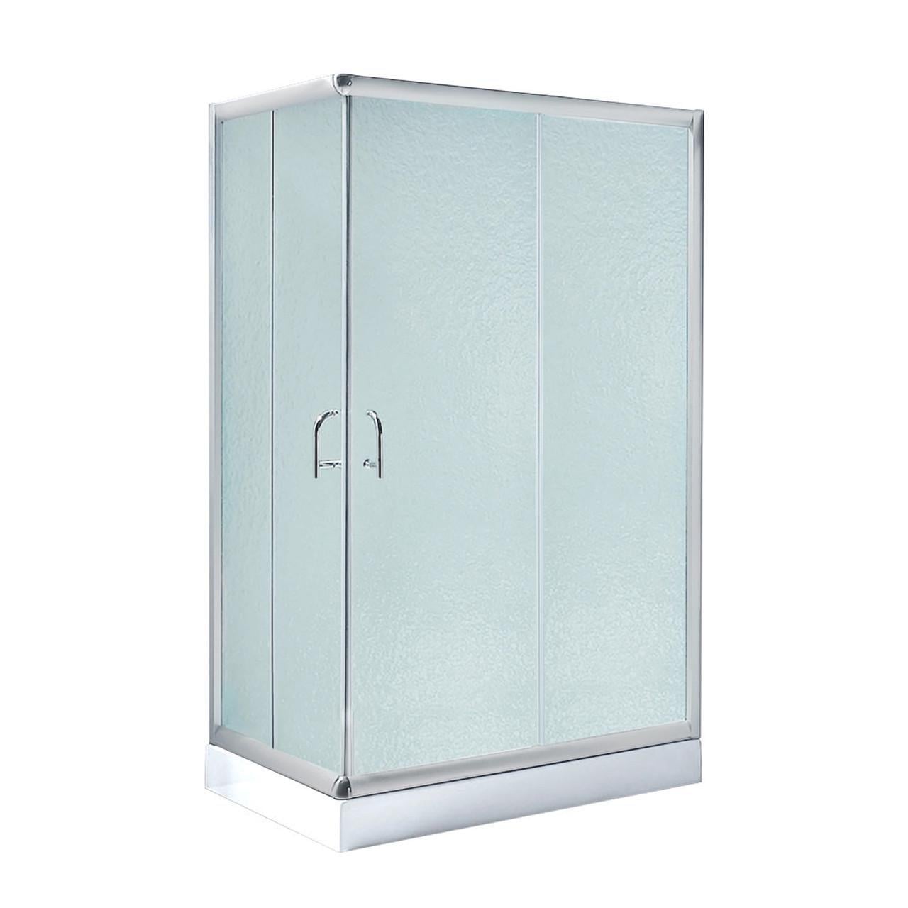 Душевая кабина Lidz Wawel SC100x80.SAT.LOW.FR стекло Frost 5 мм и душевой поддон Kapielka ST 100x80х14 см (2552208772)