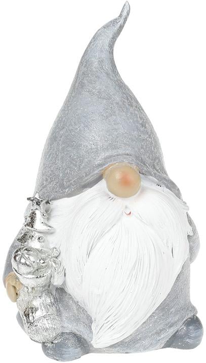 Фигурка декоративная Гном с подарками в сером 17,2 см (BD-823-820)