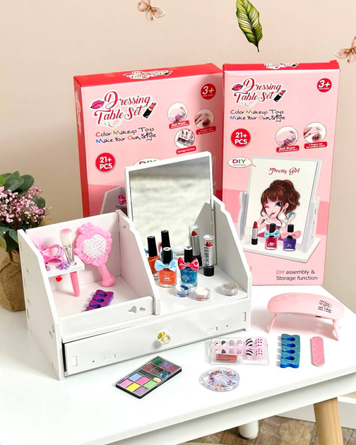 Настільний органайзер для дівчаток Fun Game 769-6 дзеркало з шухлядкою/косметика/LED-лампа 21 елемент (2403452629) - фото 2 Настільний органайзер для дівчаток Fun Game 769-6 дзеркало з шухлядкою/косметика/LED-лампа 21 елемент (2403452629) - фото 2