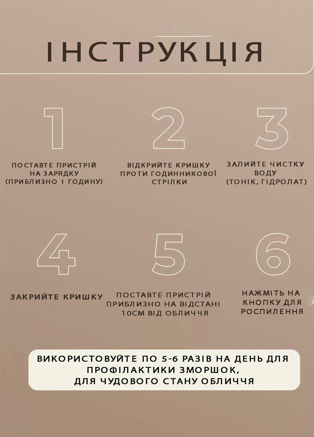 Зволожувач для обличчя Humidifier Mist Soraver 30 мл Різнокольоровий (5412441) - фото 3