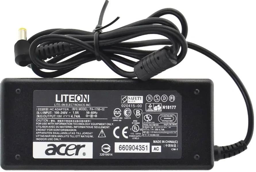Блок питания для ноутбука Acer Liteon 19V 4,74A (000022214)