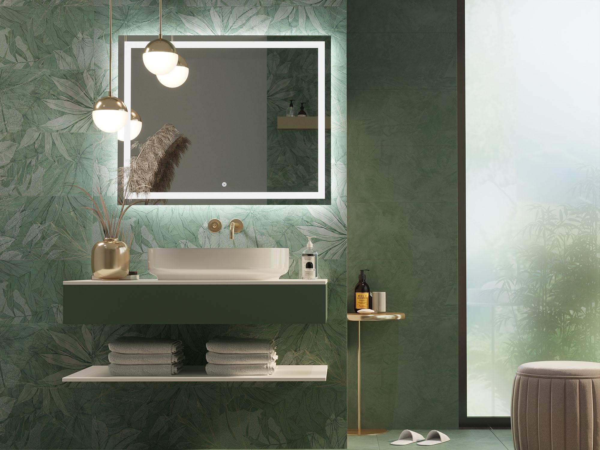 Зеркало Dim Dzerkal KASSA с LED-подсветкой и сенсорным управлением 50х70 см (10655)